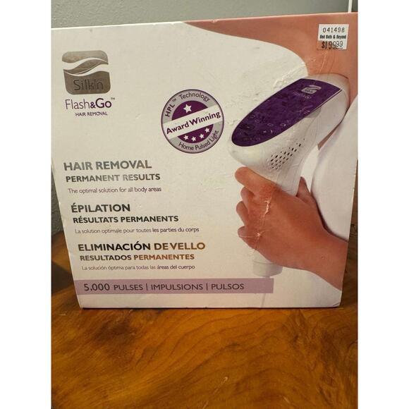 Flash and go hair remover device
